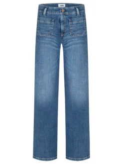 Cambio Damen Jeans - Tess Pocket in medium stone