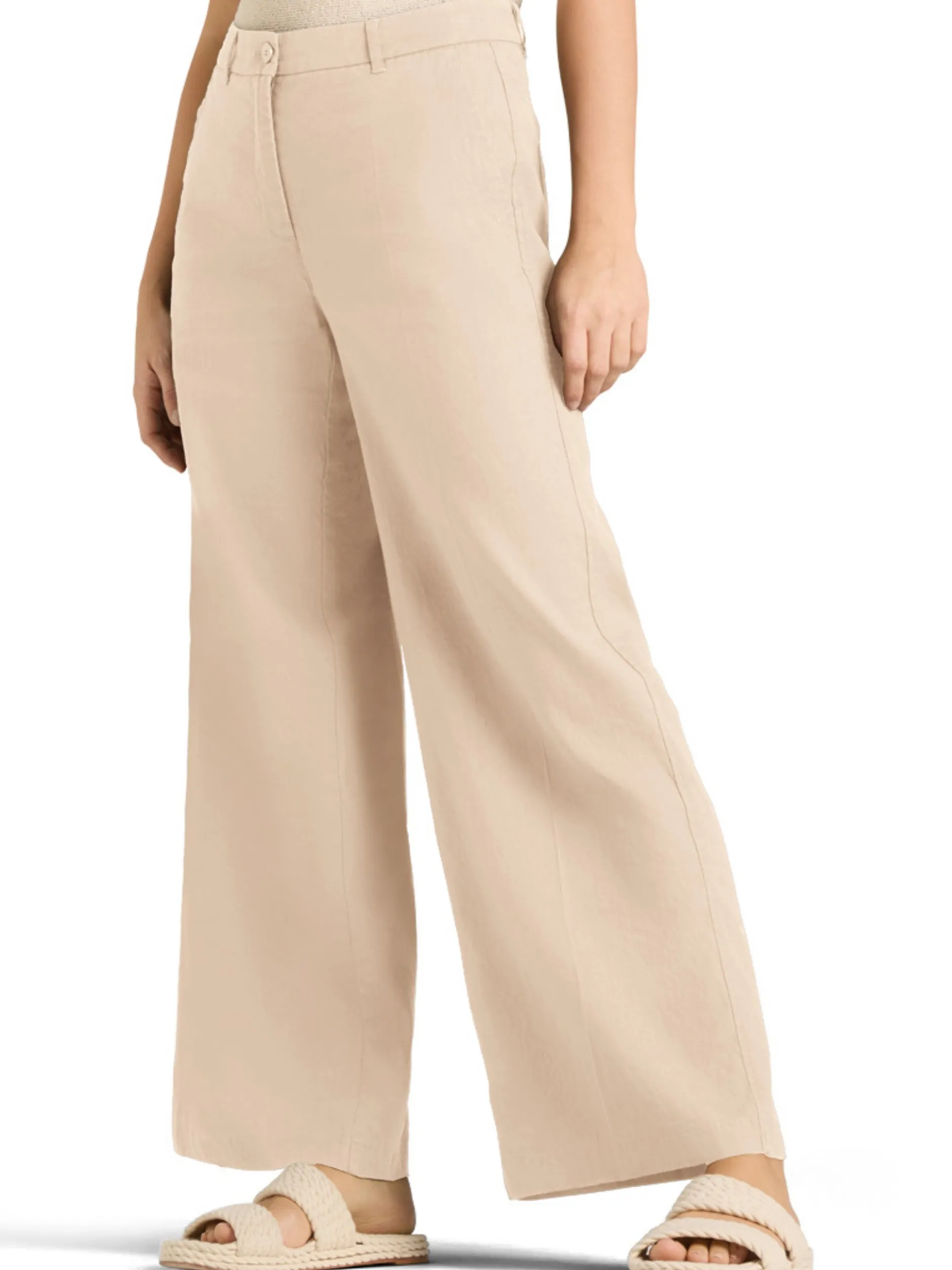 Cambio Damen Leinenhose - Adrienne in beige