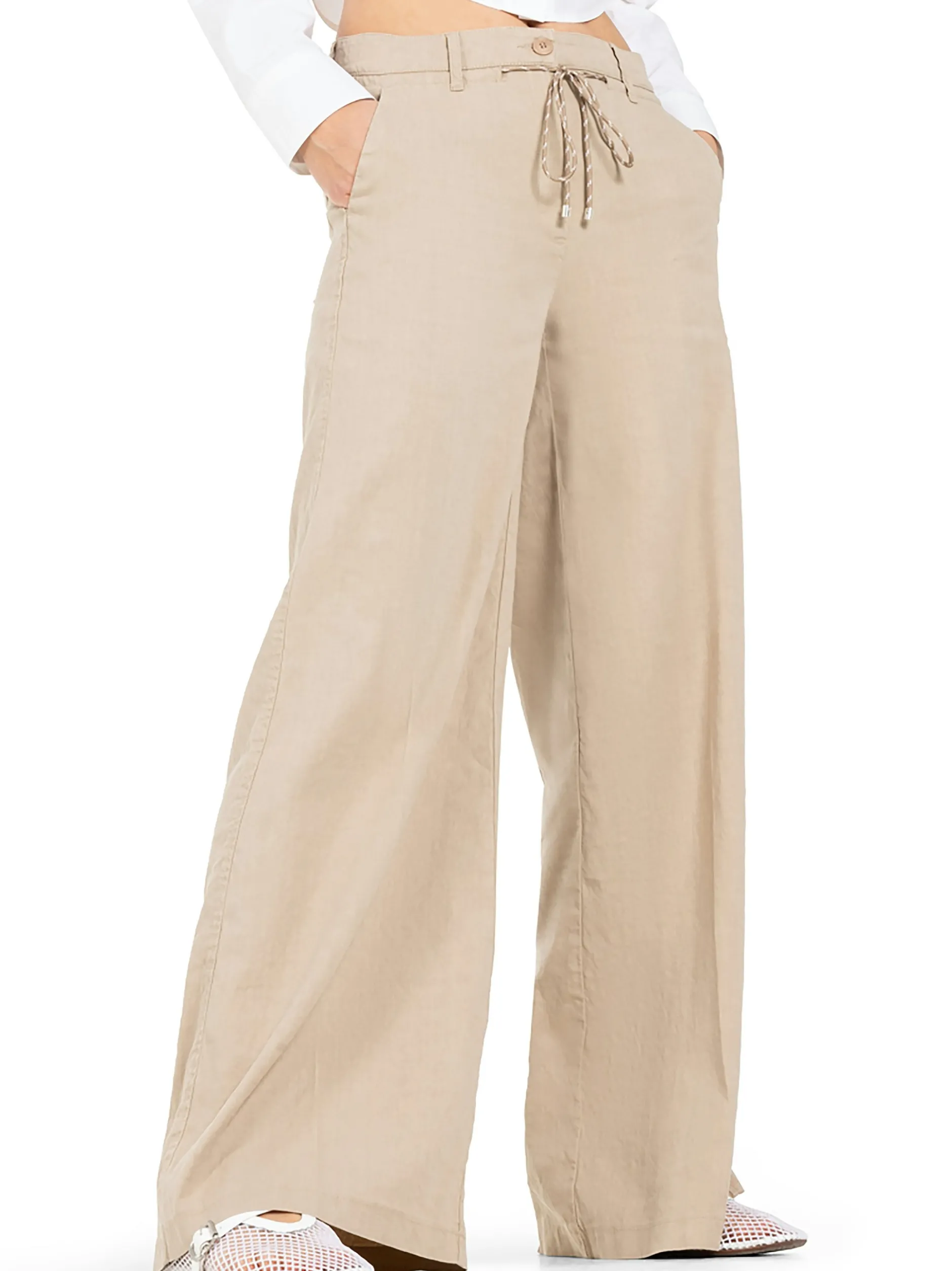 Cambio Damen Leinenhose - Adrienne in beige