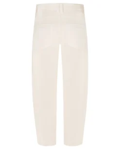 Cambio Damen Stoffhose in beige - Länge: verkürzt