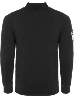 Carisma Herren Langarm-Polo in schwarz - Ärmel: langarm