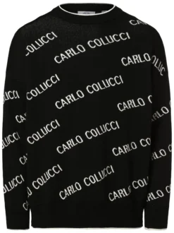 Carlo Colucci Herren Pullover in schwarz