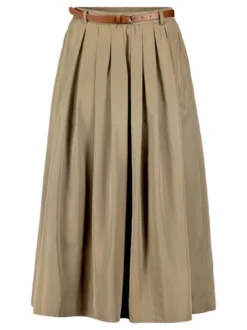 Cartoon Damen A-Linien-Rock in khaki