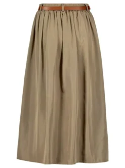 Cartoon Damen A-Linien-Rock in khaki