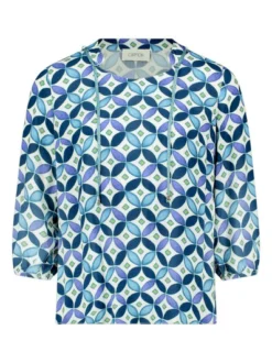 Cartoon Damen Blusenshirt in mehrfarbig