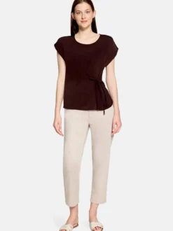 Cartoon Damen Blusenshirt in braun