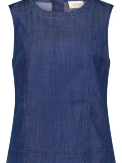 Cartoon Damen Blusentop in denim - Ausschnitt: Rundhals