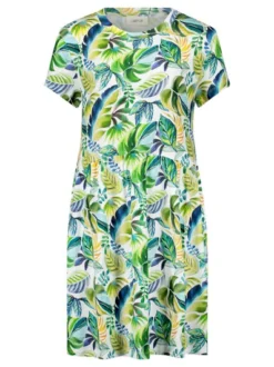 Cartoon Damen Casual-Kleid in grün