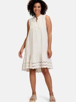 Cartoon Damen Casual-Kleid in weiß