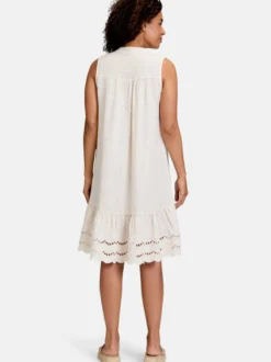 Cartoon Damen Casual-Kleid in weiß