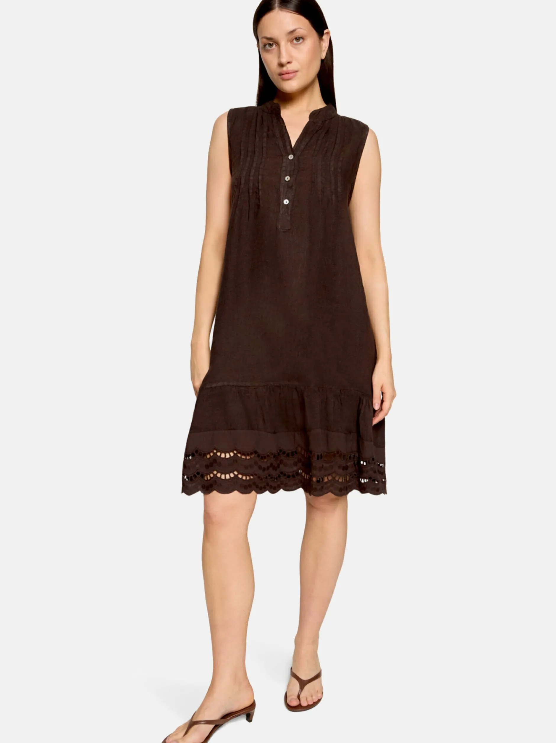 Cartoon Damen Kleid in braun