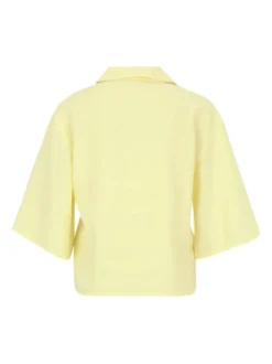 Cartoon Damen Leinenbluse in gelb