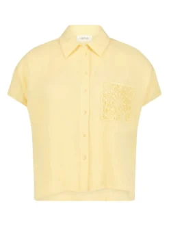 Cartoon Damen Oversize-Bluse in gelb