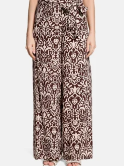 Cartoon Damen Palazzo-Hose in braun