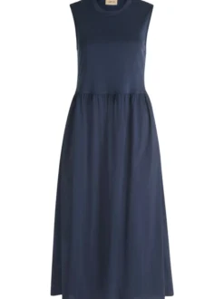 Cartoon Damen Sommerkleid in blau - Ausschnitt: Rundhals