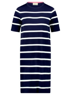 Cartoon Damen Strickkleid in blau