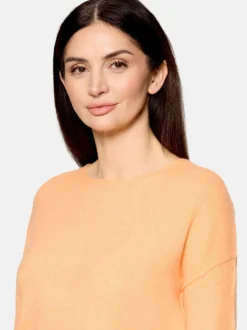 Cartoon Damen Strickpullover in aprikot