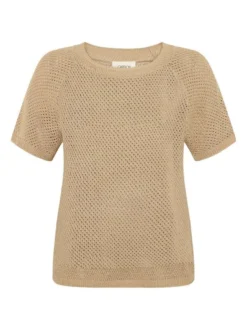 Cartoon Damen Strickpullover in gold