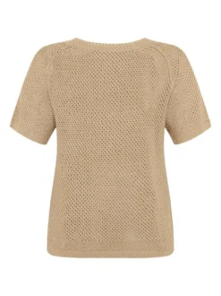 Cartoon Damen Strickpullover in gold