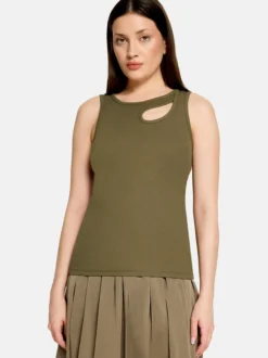 Cartoon Damen Top in khaki