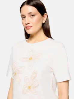 Cartoon Damen T-Shirt in weiß