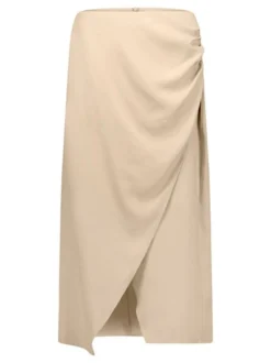 Cartoon Damen Wickelrock in beige gold
