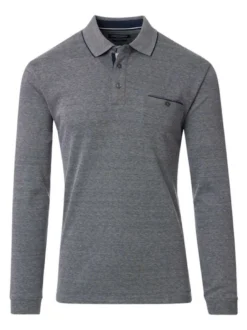 CASAMODA Herren Basic Poloshirt in grau