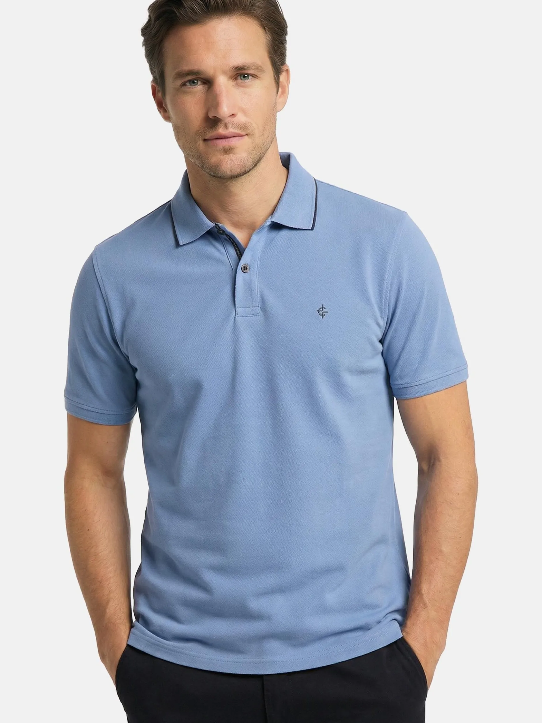 CASAMODA Herren Poloshirt in blau