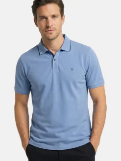 CASAMODA Herren Poloshirts im 2er-Pack in türkis