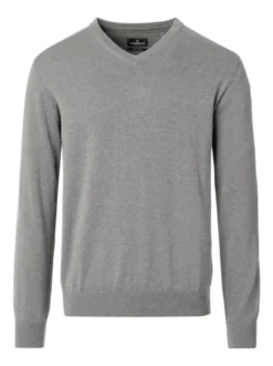 CASAMODA Herren Pullover - Basic in hellgrau