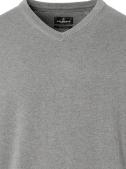 CASAMODA Herren Pullover - Basic in hellgrau
