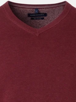 CASAMODA Herren Pullover - Basic in bordeaux