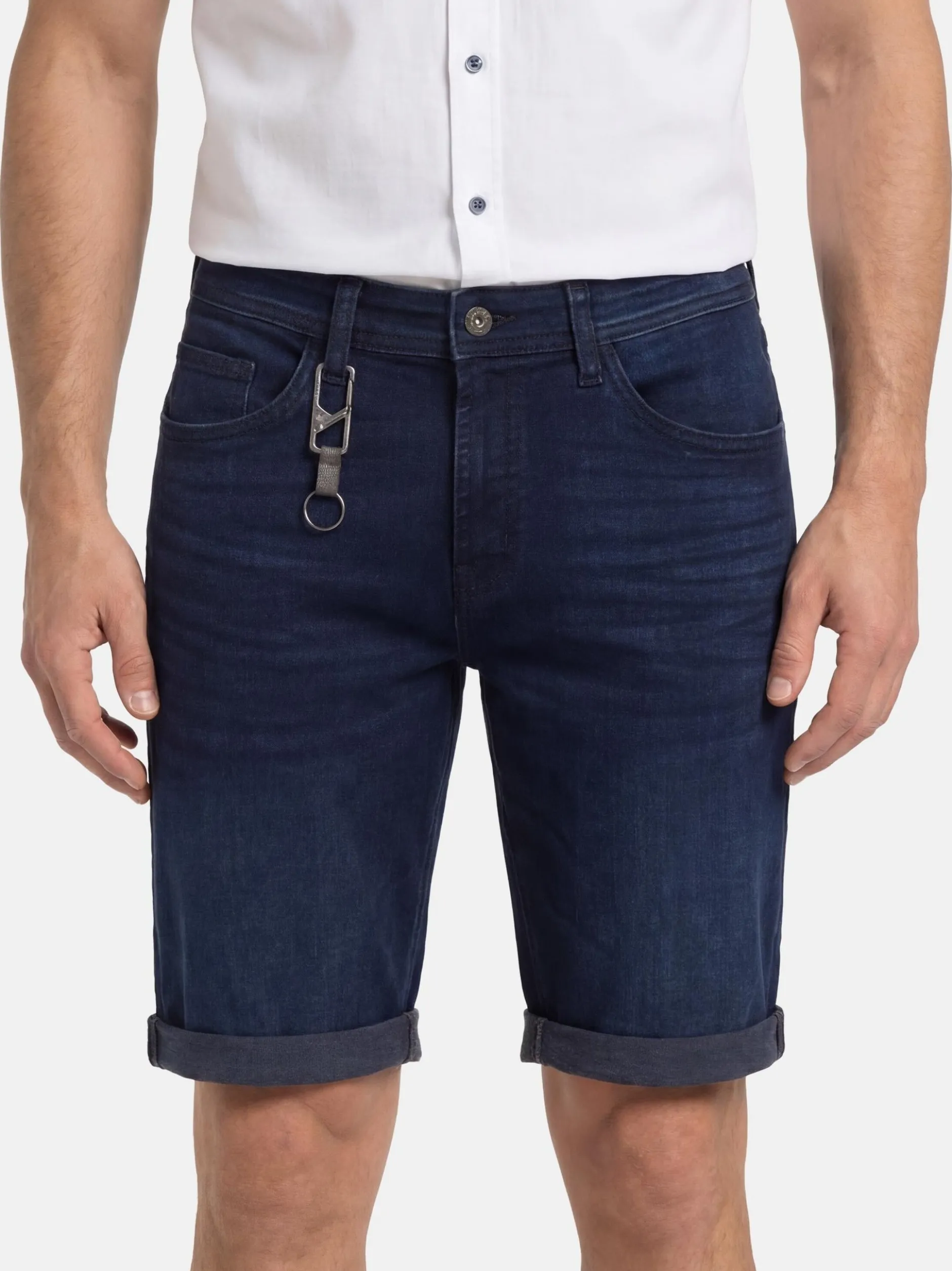 CASAMODA Herren Shorts - High Flex in rinsed blau