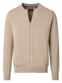 CASAMODA Herren Strickjacke - Basic in beige