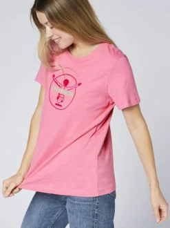Chiemsee Damen T-Shirt in pink - Ausschnitt: Rundhals