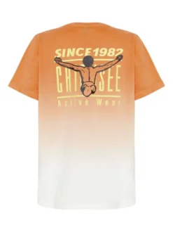 Chiemsee Jungen T-Shirt in orange weiß - Ärmel: kurzarm