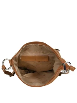 Cluty Damen Umhängetasche in cognac