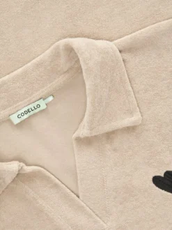 Codello Damen Poloshirt in beige - Ärmel: kurzarm