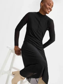 comma casual identity Damen Kleid in schwarz