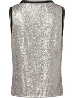 comma casual identity Damen Top in silber