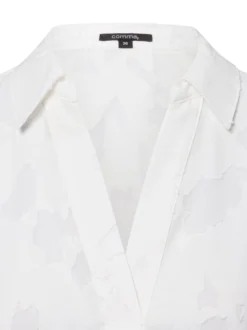 comma Damen Bluse in weiß - Ausschnitt: V-Ausschnitt
