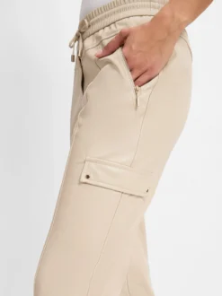 comma Damen Hose in beige - Länge: verkürzt