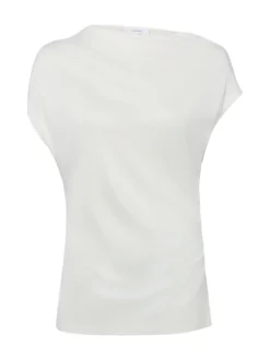 comma Damen Shirt in ecru - Ausschnitt: Wasserfall