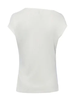 comma Damen Shirt in ecru - Ausschnitt: Wasserfall