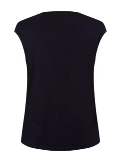 comma Damen Shirt in marine - Ausschnitt: V-Ausschnitt