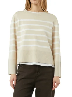 comma Damen Strickpullover in beige ecru