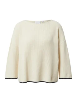 comma Damen Strickpullover in ecru - Ausschnitt: U-Boot