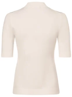 comma Damen Strickshirt in ecru - Ausschnitt: Stehkragen