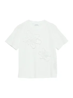 comma Damen T-Shirt in weiß - Ausschnitt: Rundhals