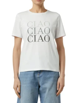comma Damen T-Shirt in weiß - Ausschnitt: Rundhals